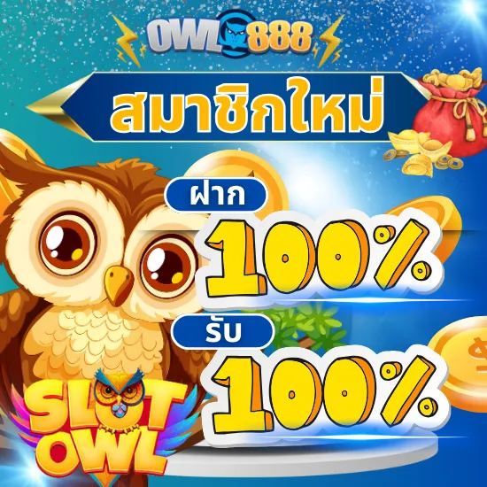 owl888 สมาชิกใหหม่ ฝาก 100 รับ 100